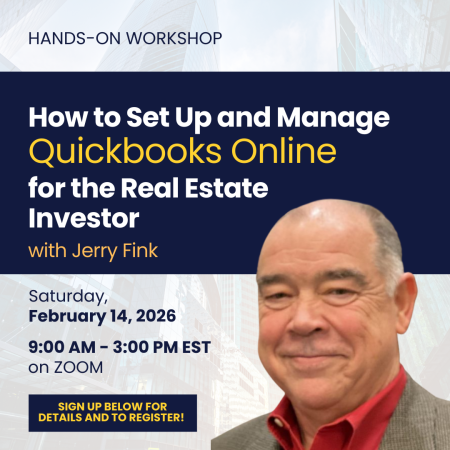 Hands-on Workshop: How to Set Up and Manage QuickBooks Online for the Real Estate Investor
